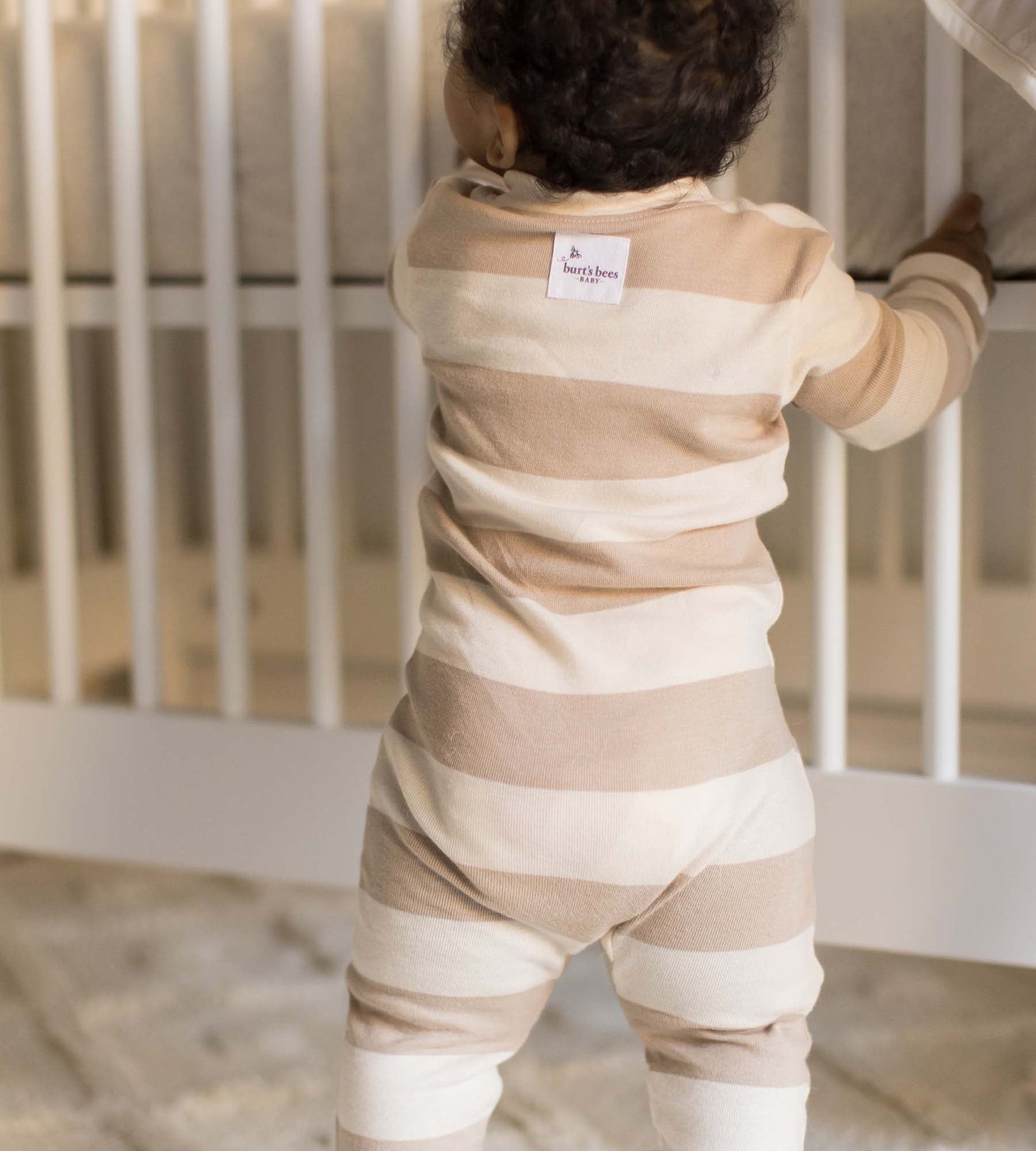 Mommy & Me Rugby Stripe Organic Cotton Sleep & Play - Oat