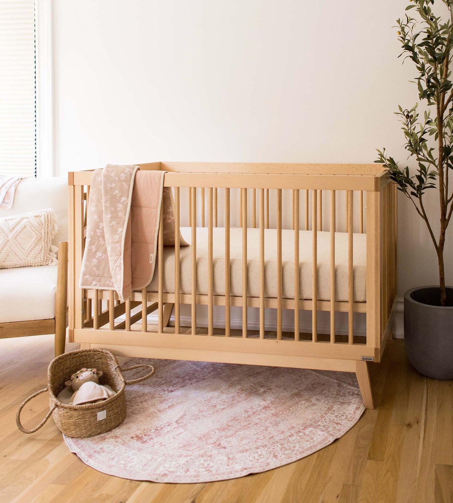 Solid Organic Cotton BEESNUG® Fitted Crib Sheet - Oatmeal