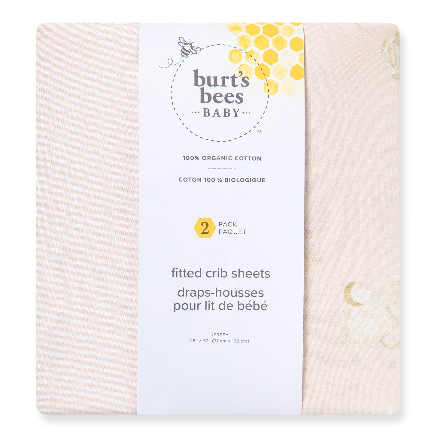 Good Night Sky Organic Cotton Crib Sheets Set of 2 - Ranunculus