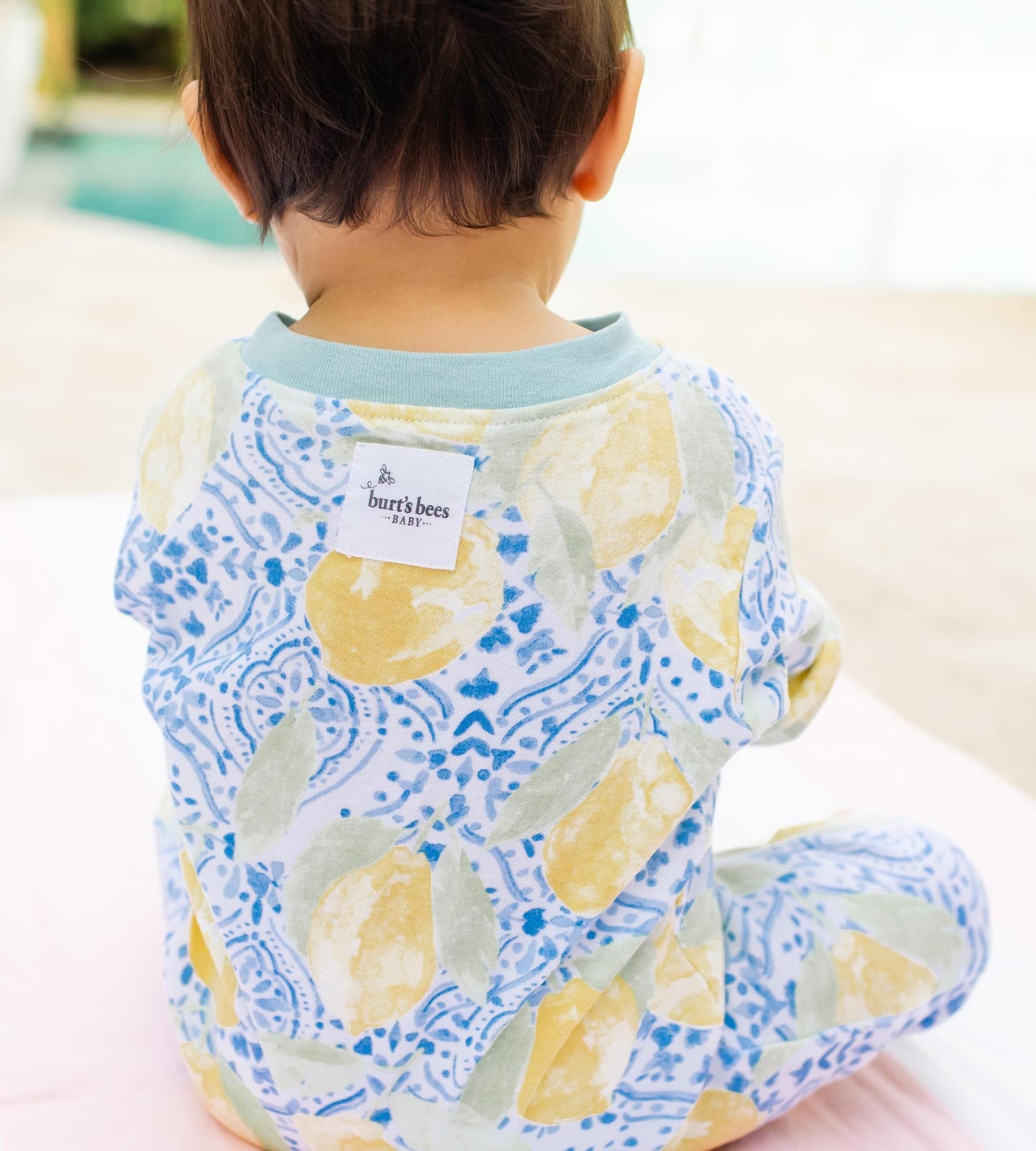 Lemon Tiles Organic Cotton Two-Piece Pajamas