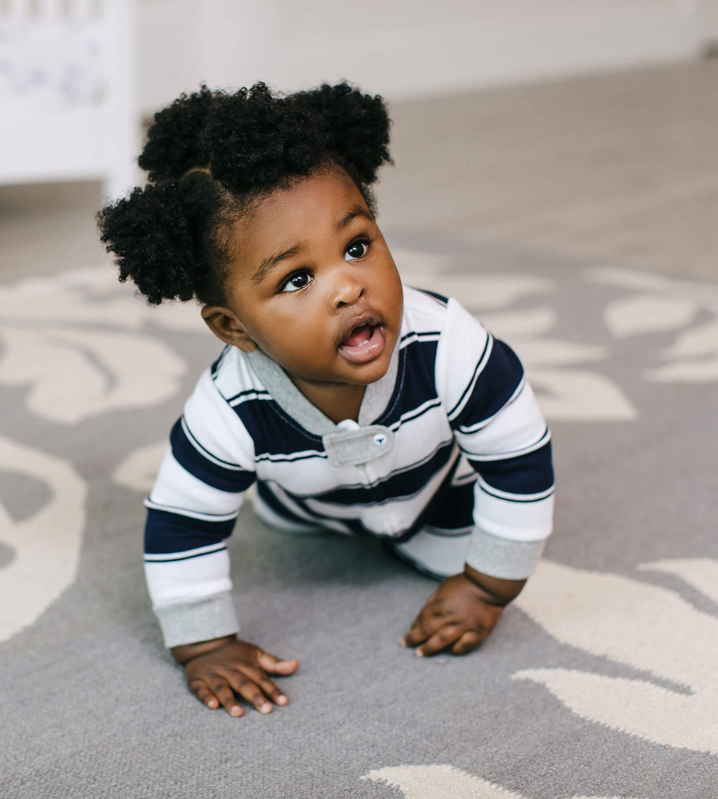 Rugby Stripe Organic Cotton Loose Fit Footed Sleep & Play