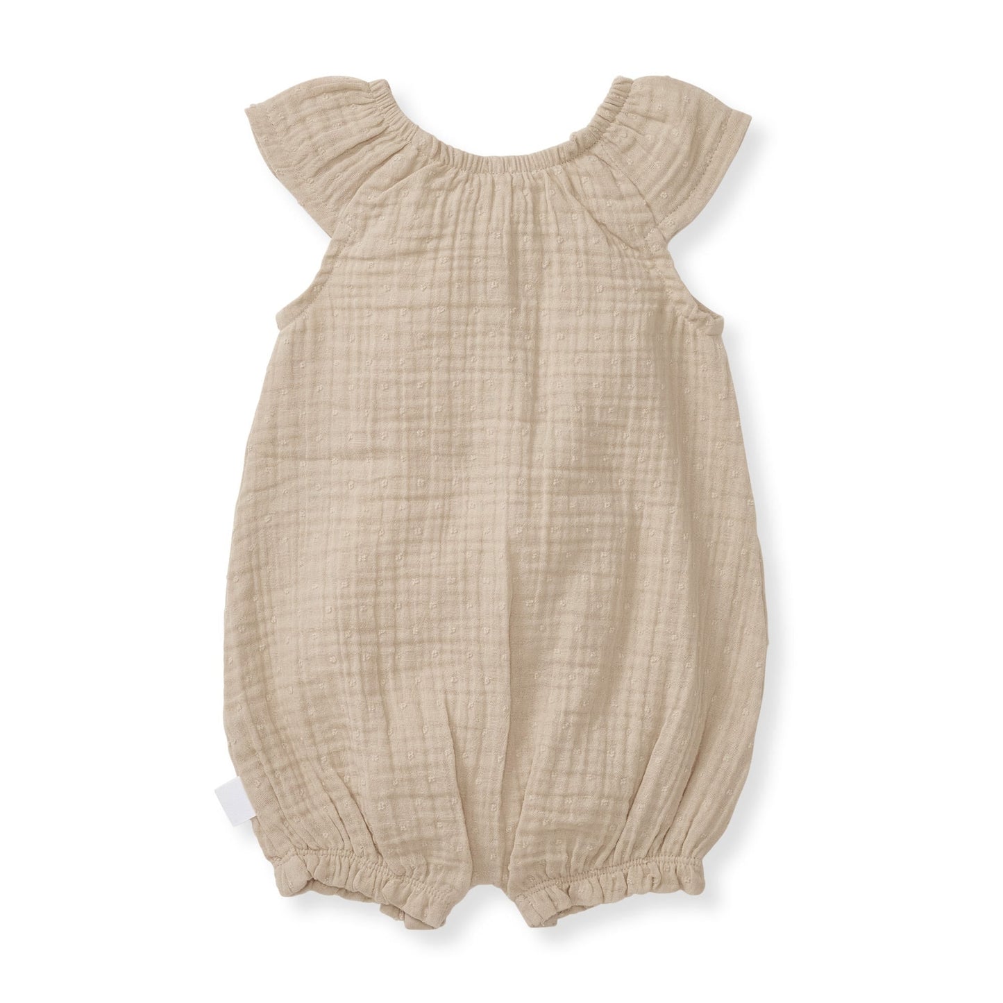 Dotted Muslin Organic Baby Girl Bubble Romper