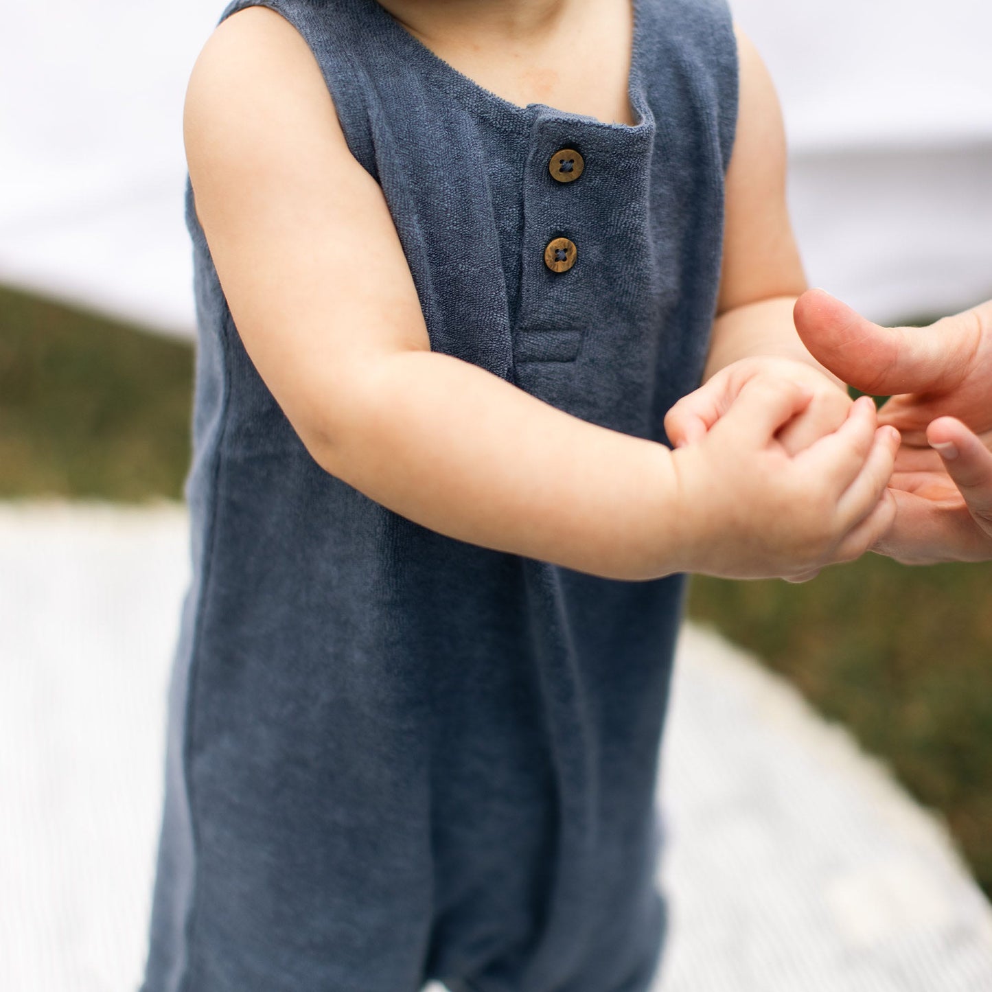 Organic Cotton Terry Romper - Underwater