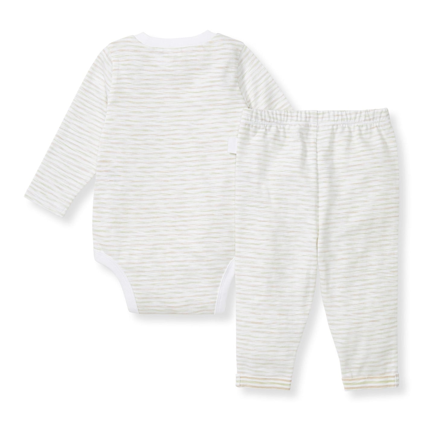 Slub Stripe Baby Neutral Bodysuit Set
