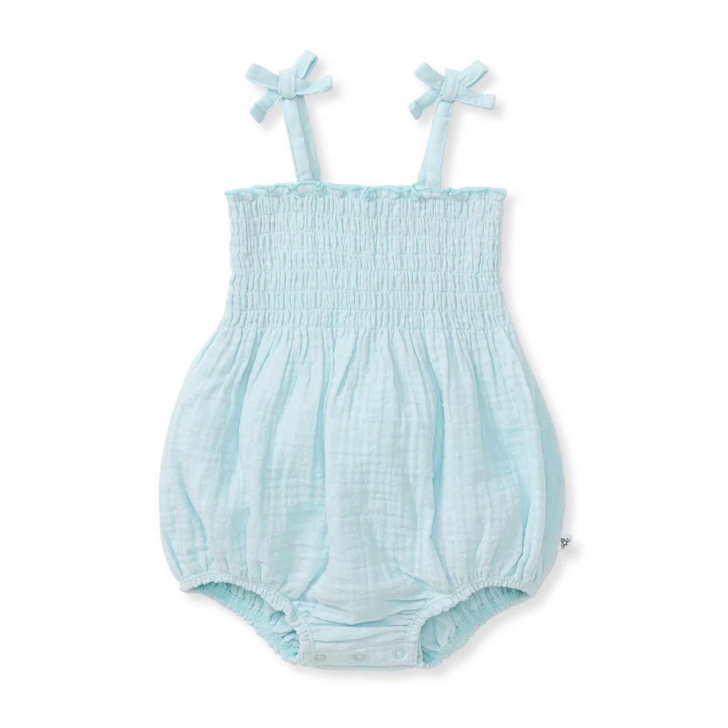 Dotted Muslin Organic Baby Girl Romper