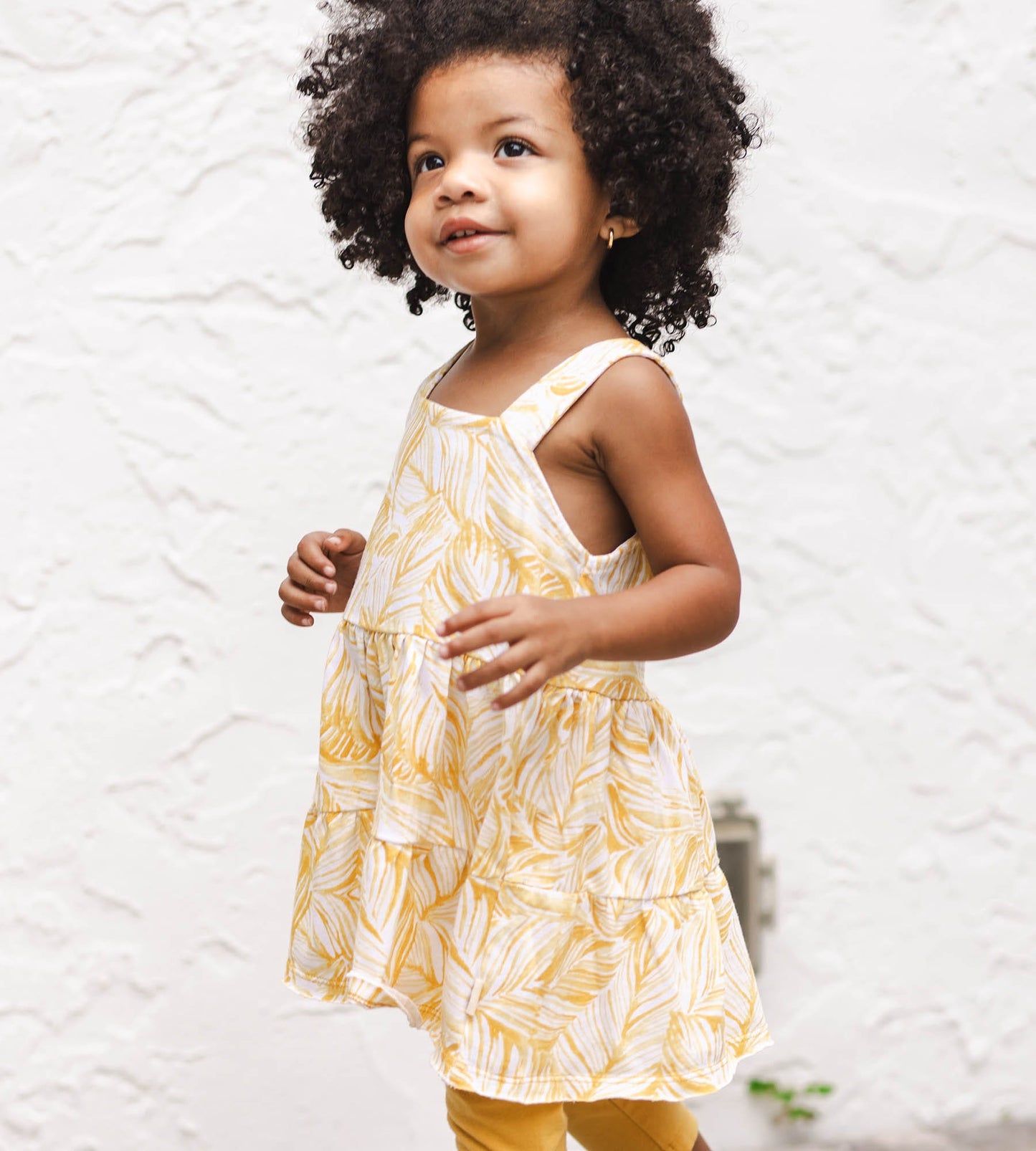 Leafy Jungle Organic Girl Top & Capri Legging Set