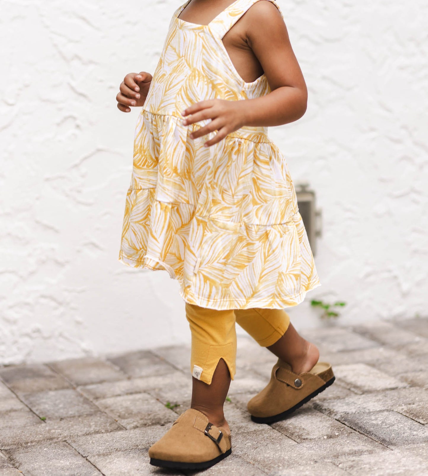 Leafy Jungle Organic Girl Top & Capri Legging Set
