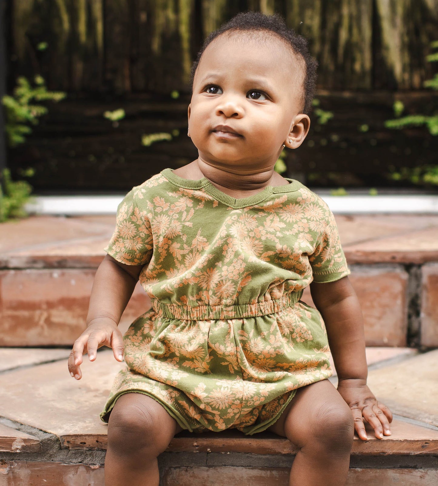 Vibrant Garden Baby Girl Romper