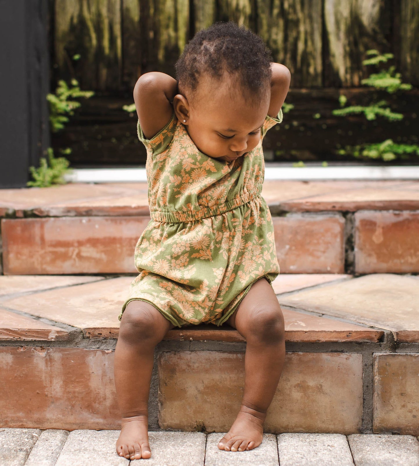 Vibrant Garden Baby Girl Romper