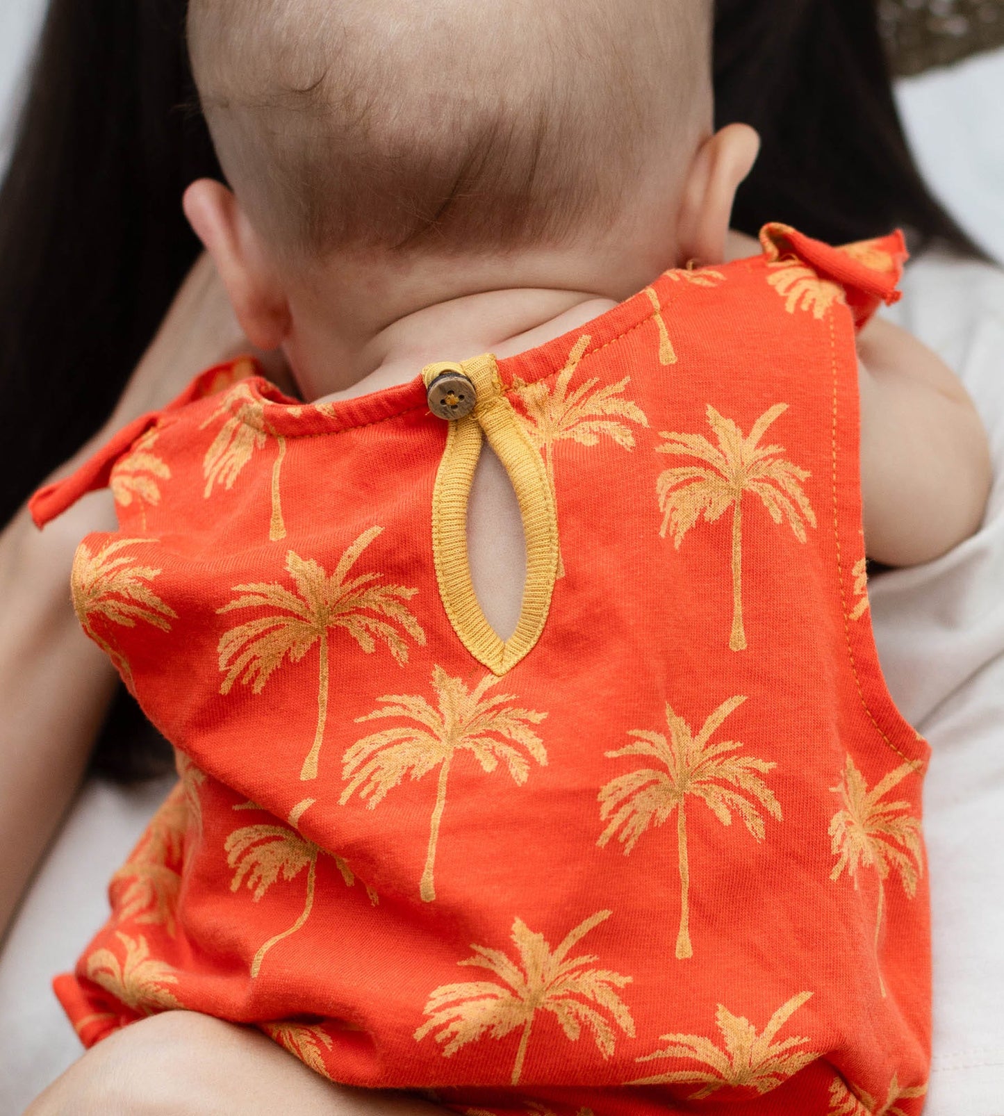 Golden Palms Organic Baby Girl Romper