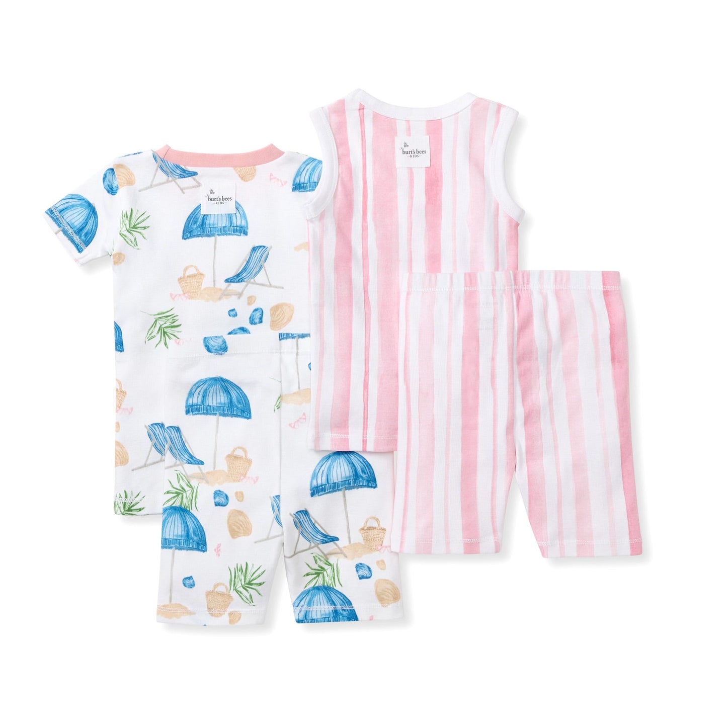Santorini Beach Organic Cotton Two-Piece Pajamas 2 Pack