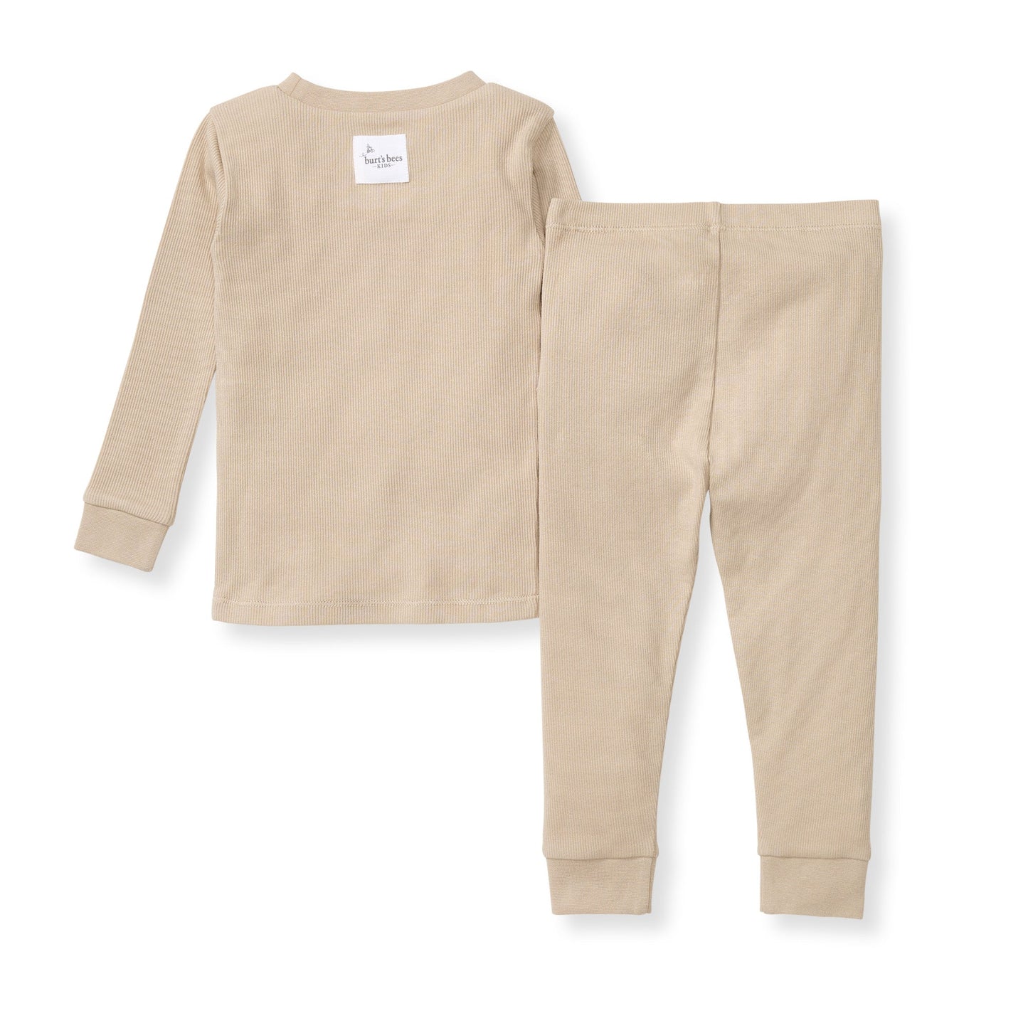 Solid Rib Organic Cotton Two-Piece Pajamas - Hummus