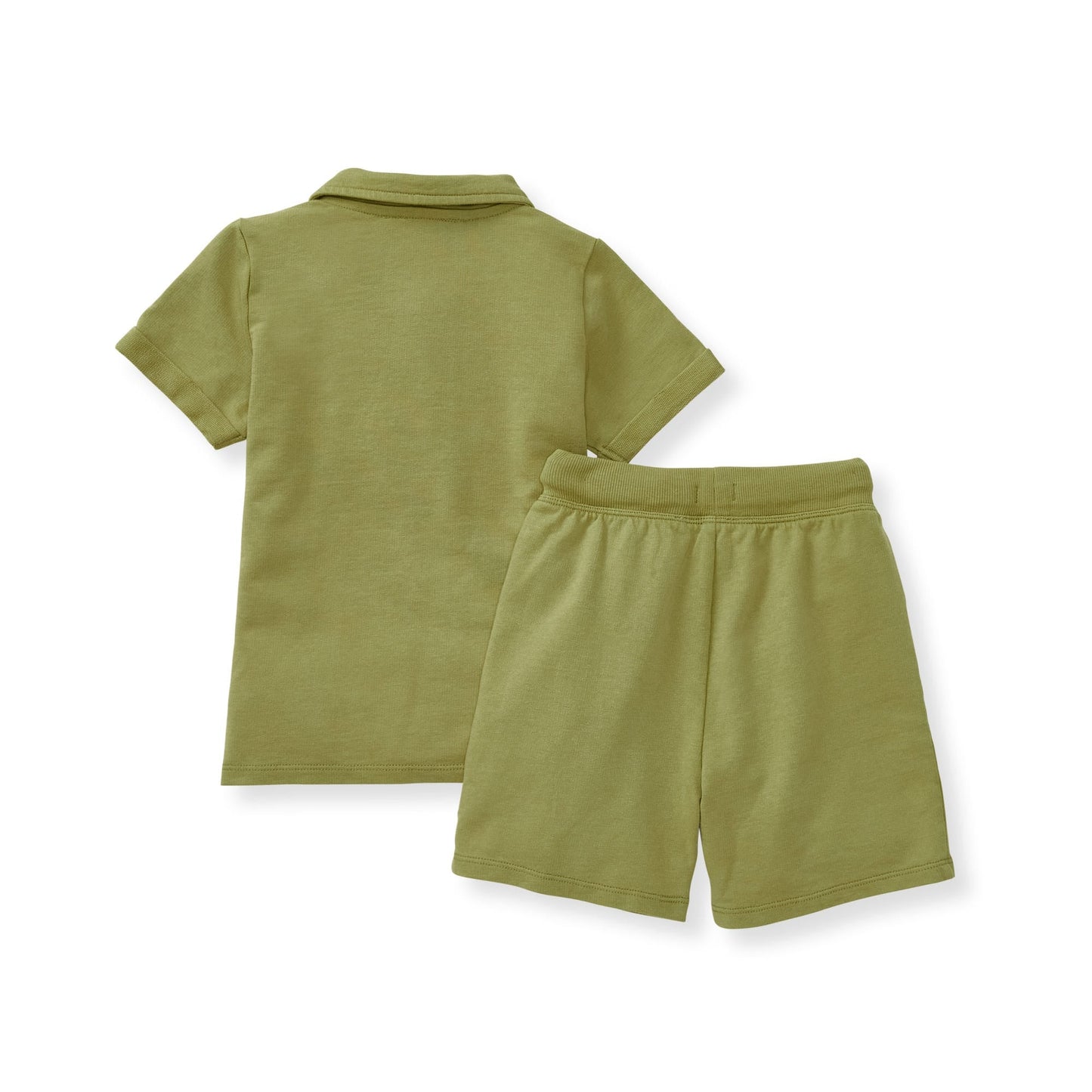 Organic Cotton Green Baby Boy Polo & Shorts Set