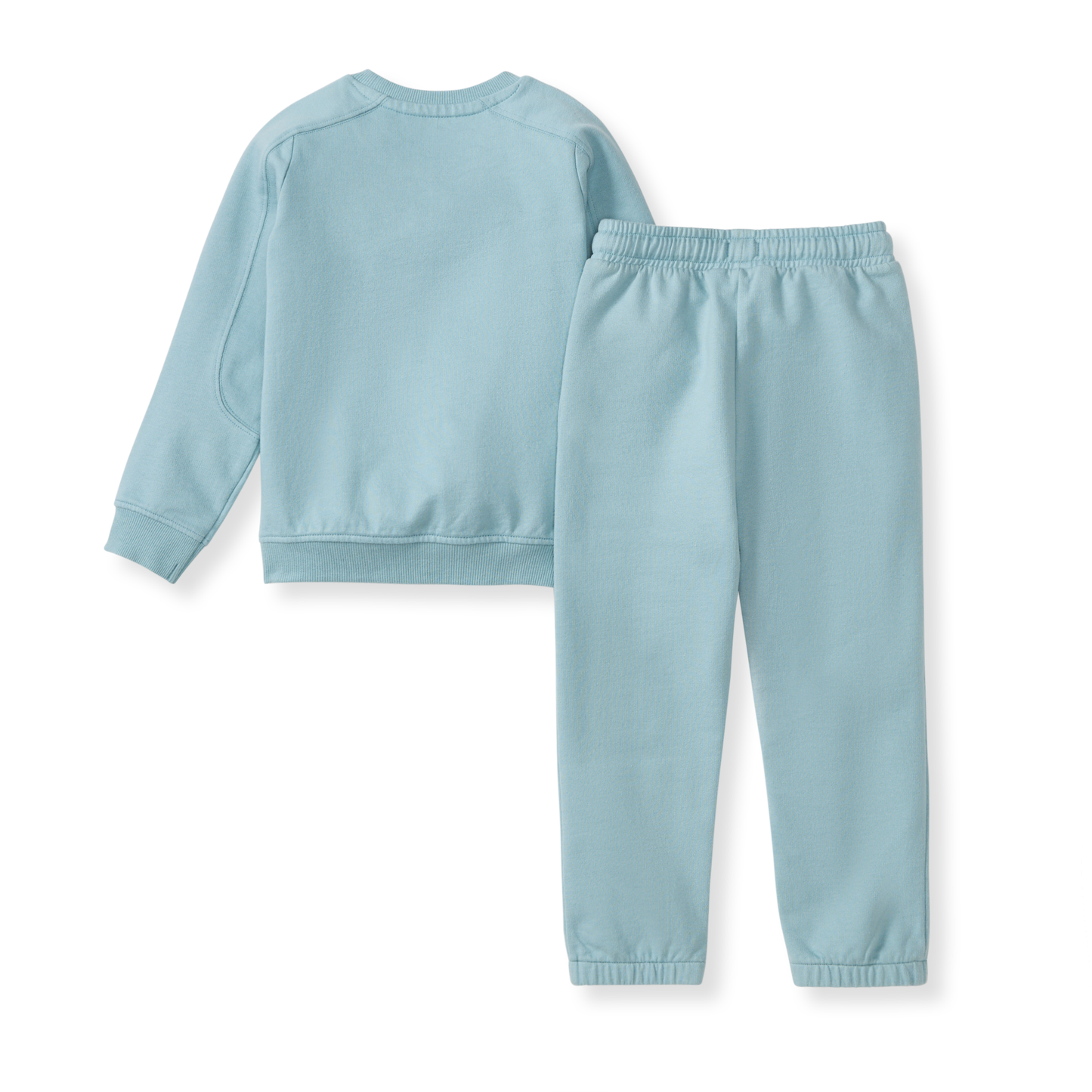 Seamed Organic Blue Sweatshirt & Pants Set
