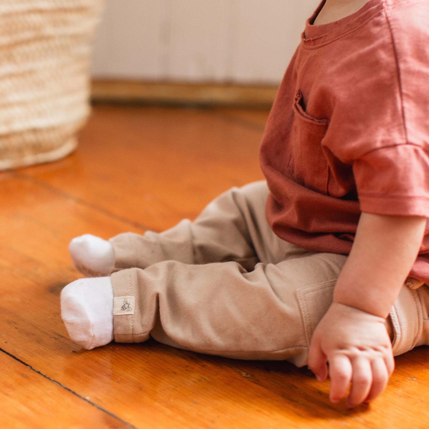 Drop Shoulder Organic Boy Tee & Pants Set - Cedar