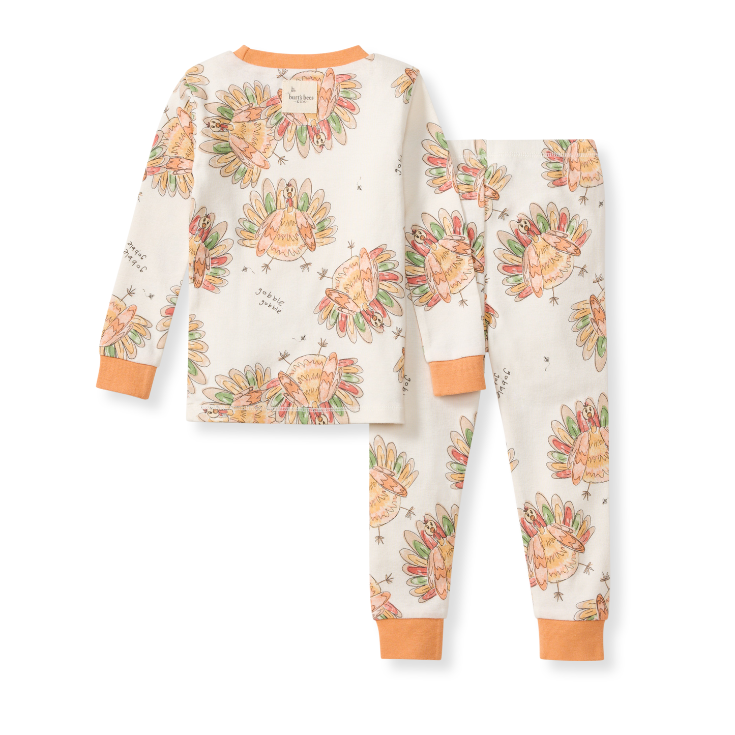Vivid Turkey Organic Two-Piece Pajamas