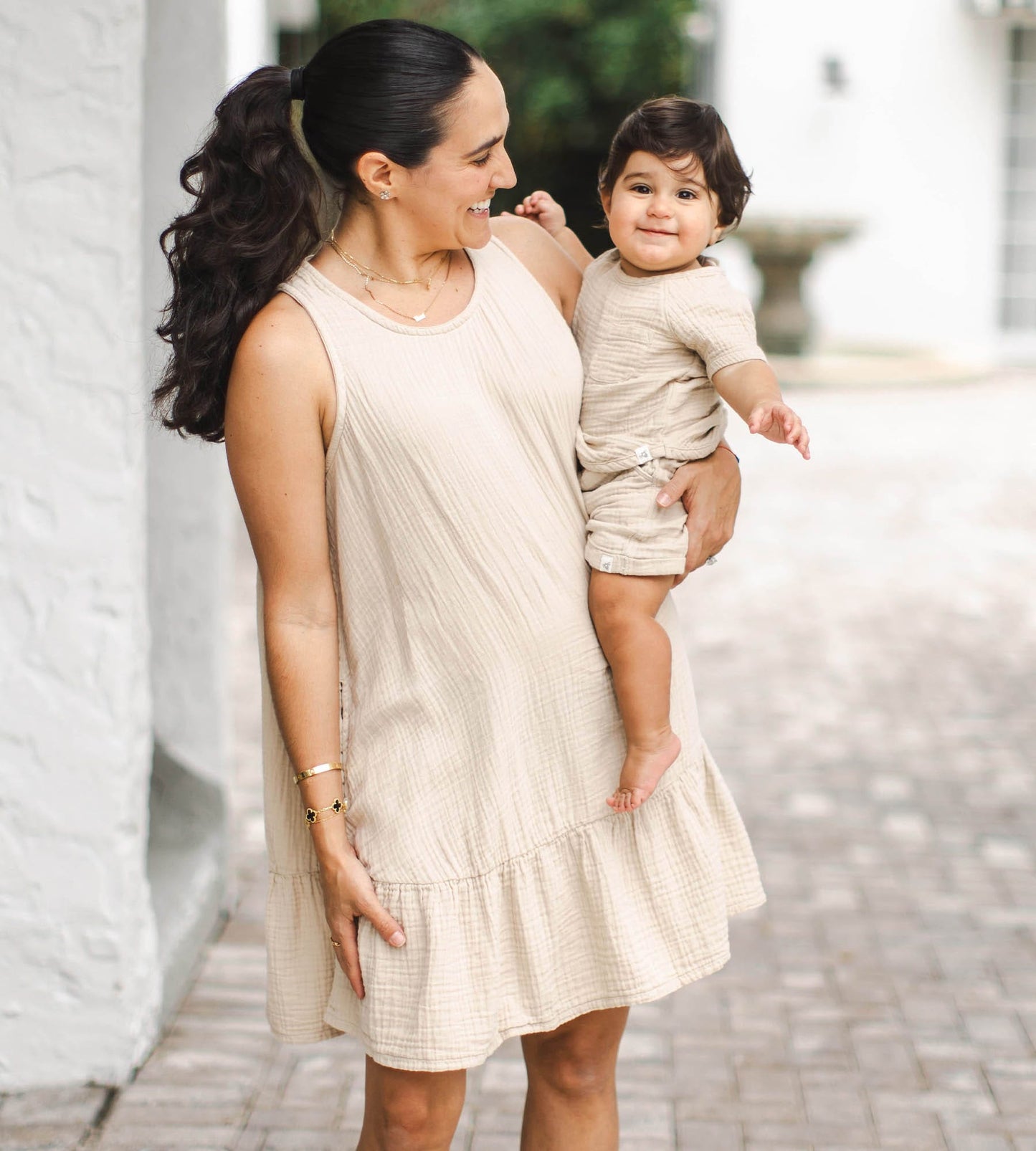 Mommy & Me Matching Crinkle Muslin Boy Set