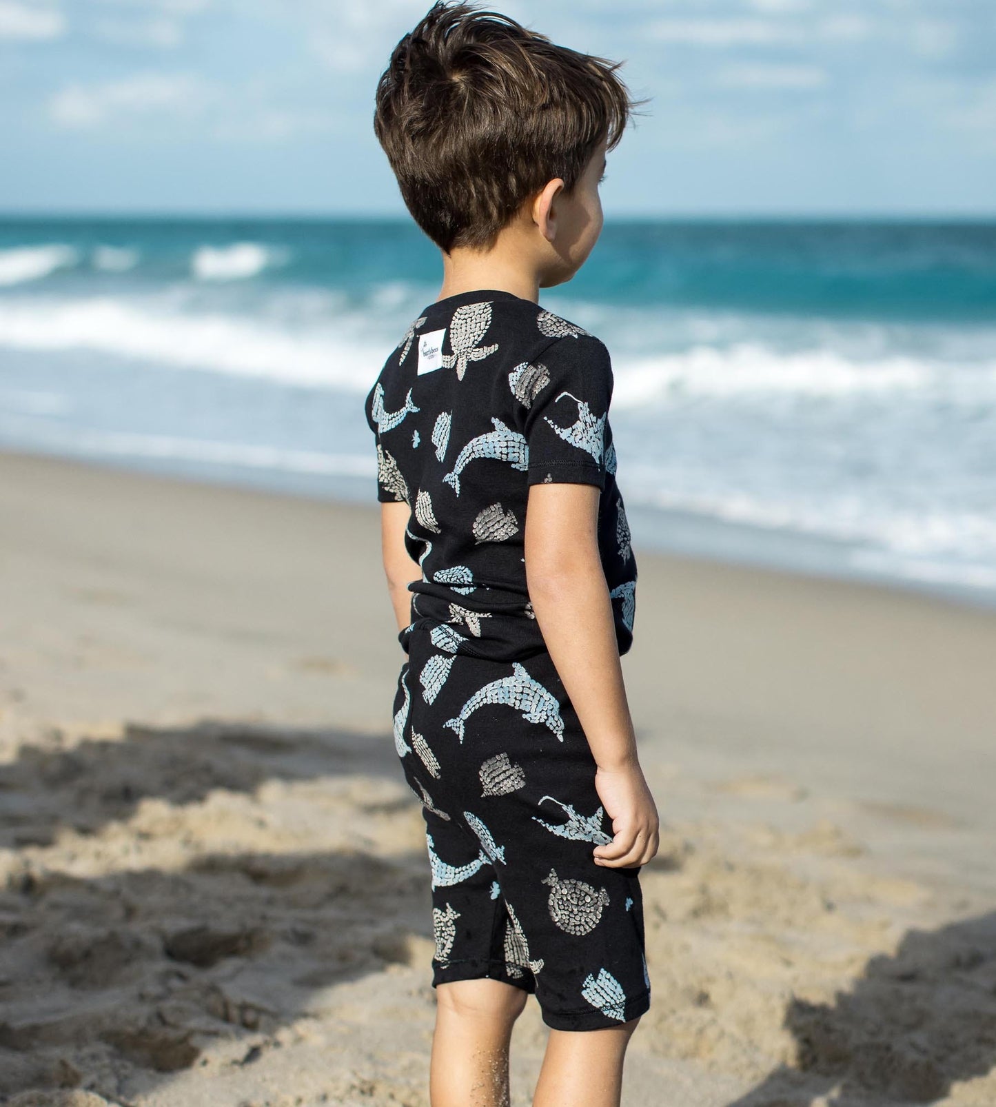 Mosaic Sea Animals Organic Cotton Two-Piece Pajamas 2 Pack