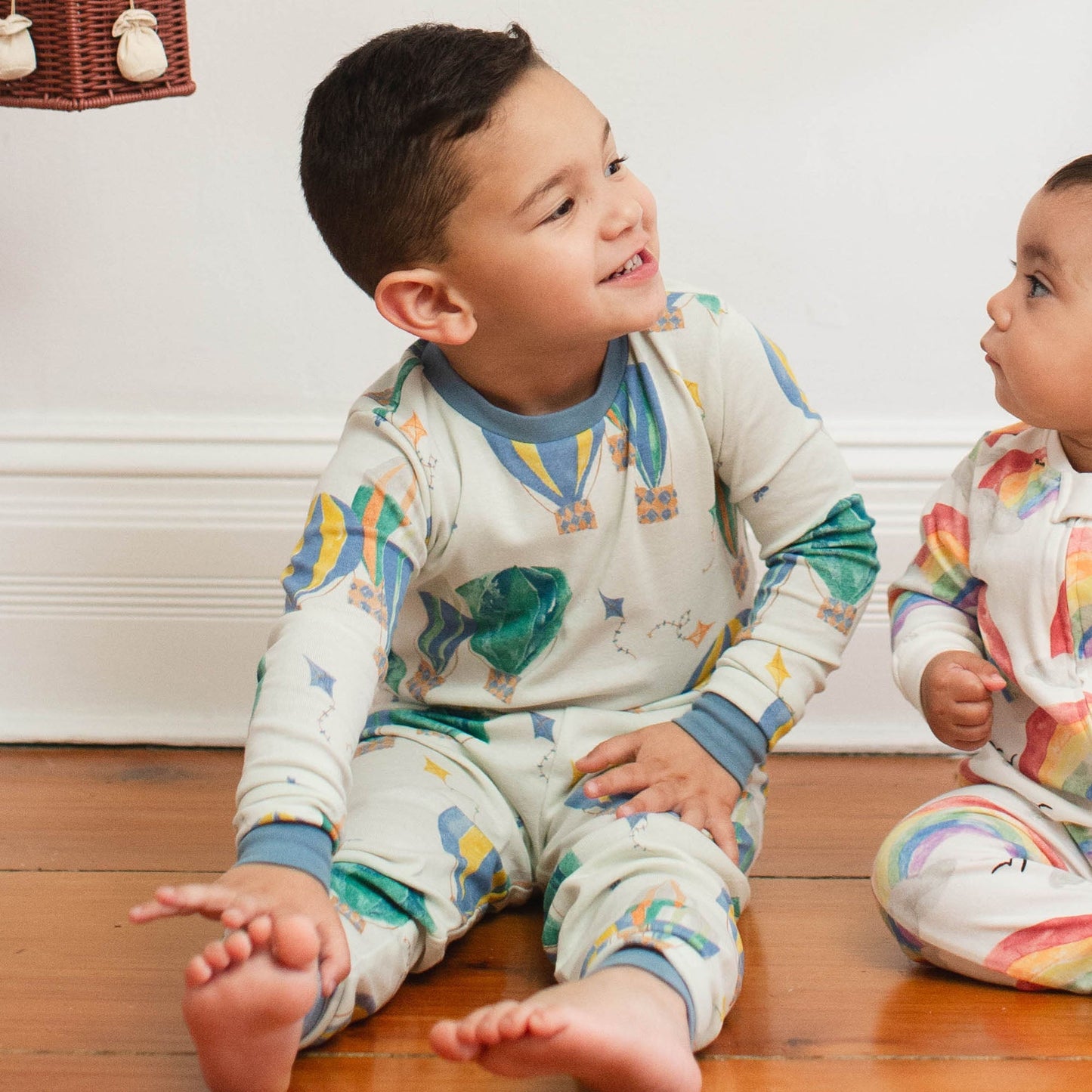 Hot Air Balloon Festival Organic Two-Piece Pajamas