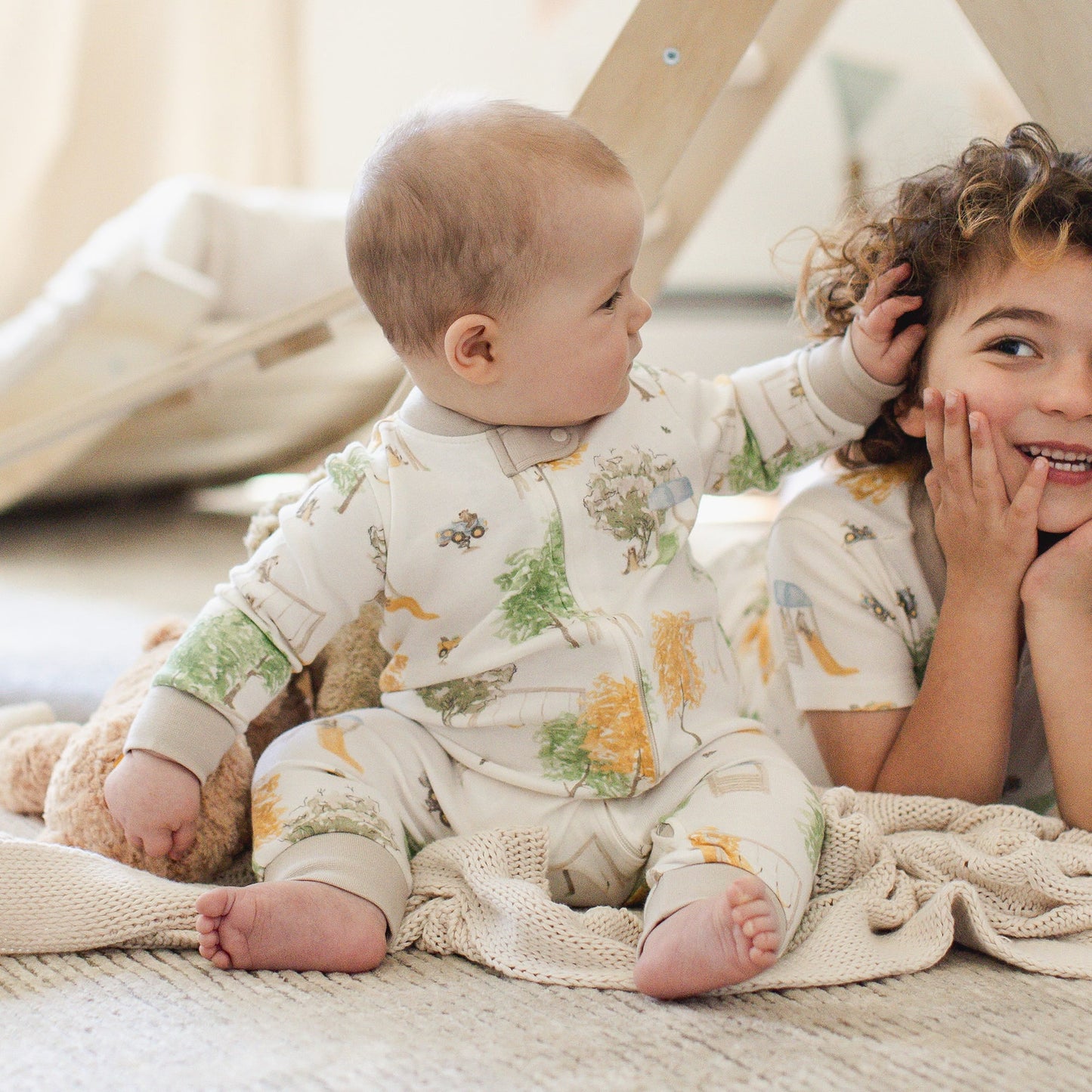 At The Playground Short Sleeve Two-Piece Pajamas