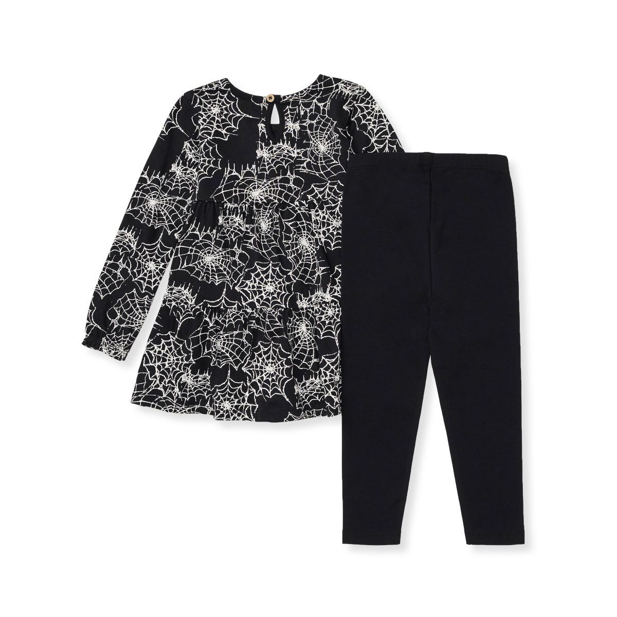 Spiderwebs Organic Girl Shirt and Pants Set
