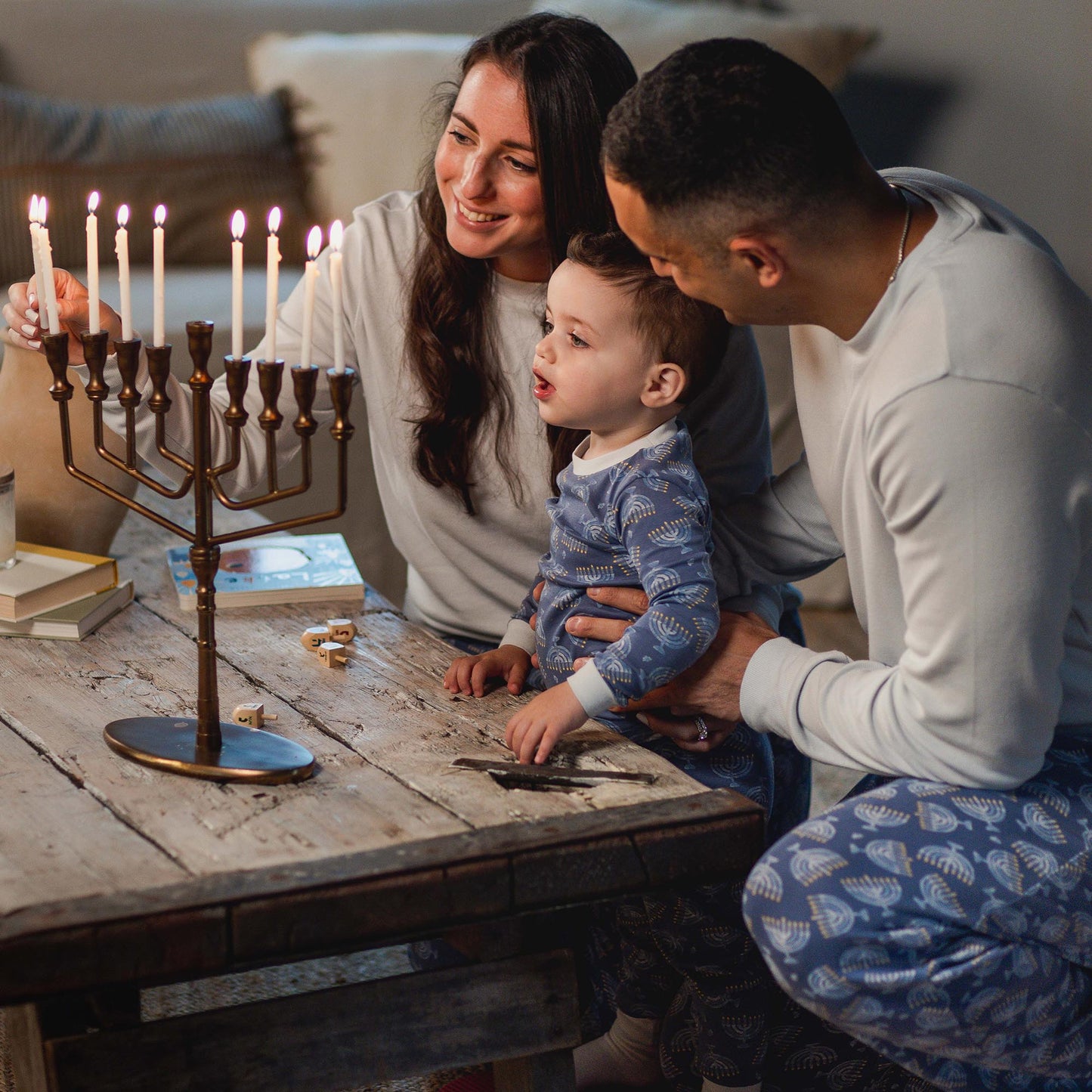 Menorah Matching Family Pajamas