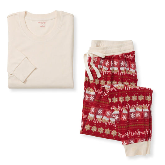 Hot Cocoa Fair Isle Matching Women's Pajamas