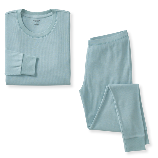 Honeysoft™ Mommy & Me Matching Thermal Lyocell Pajamas - Mountain Blue