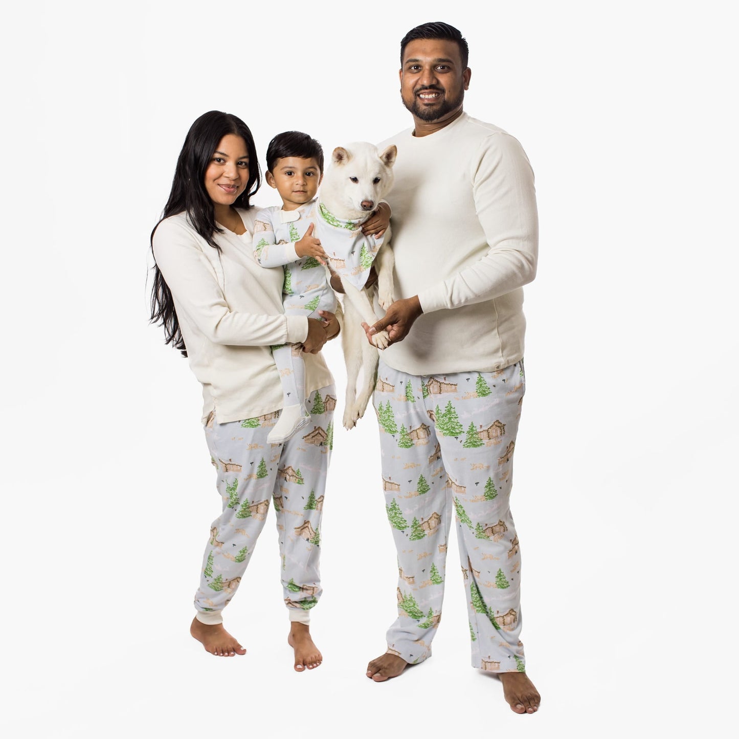 Winter Cabin Matching Organic Cotton Women's Pajamas