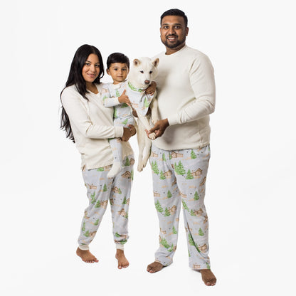 Winter Cabin Matching Organic Cotton Women's Pajamas