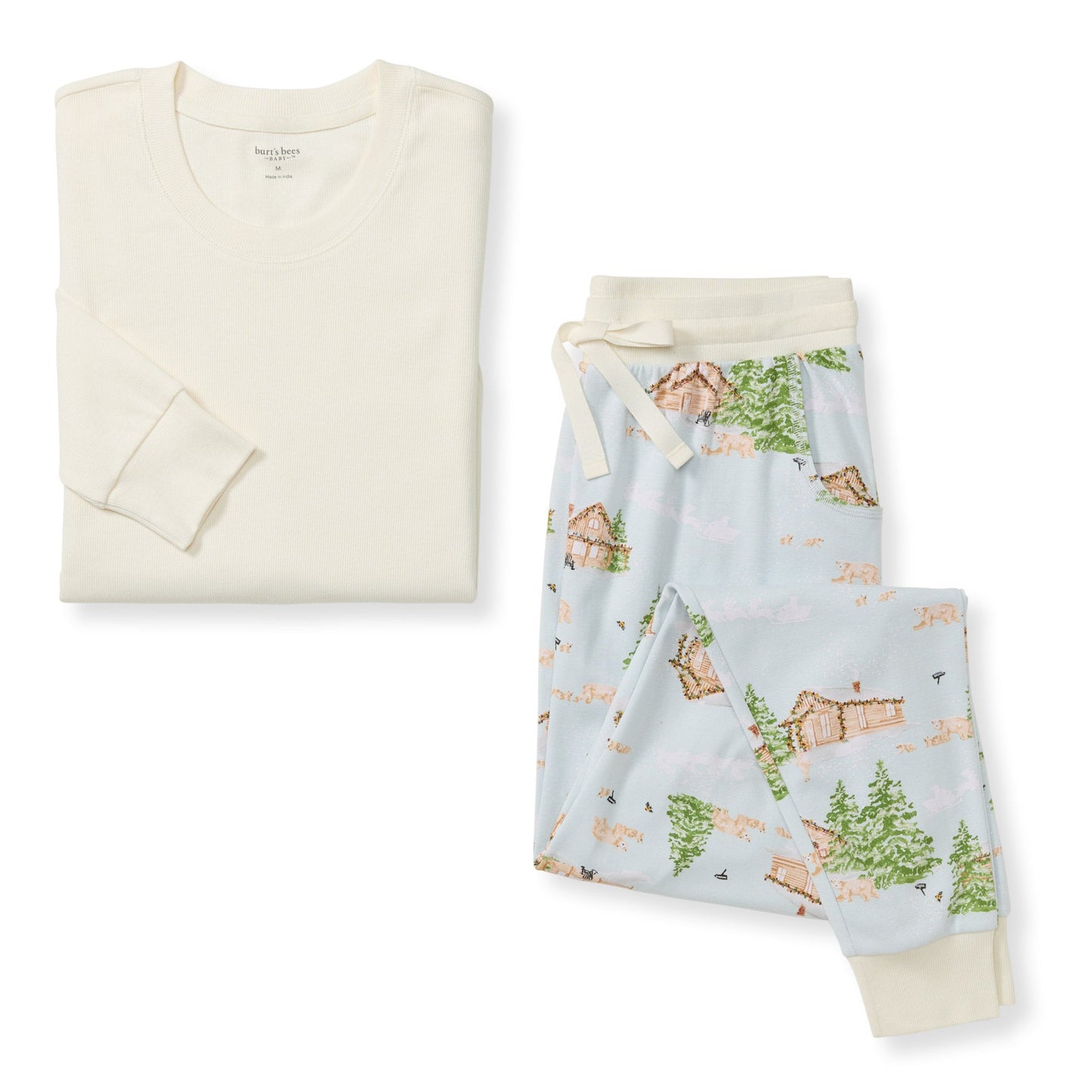 Winter Cabin Matching Organic Cotton Women's Pajamas