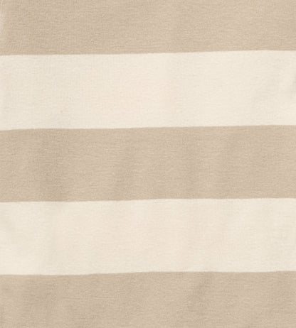 Mommy & Me Rugby Stripe Organic Cotton Sleeper - Oat
