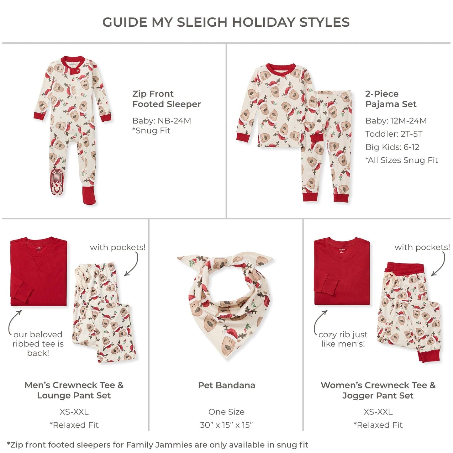 Guide My Sleigh Matching Organic Cotton Women's Pajamas