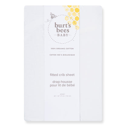 Solid Organic Cotton BEESNUG® Fitted Crib Sheet - Cloud