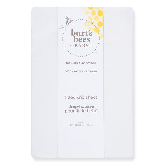 Solid Organic Cotton BEESNUG® Fitted Crib Sheet - Cloud
