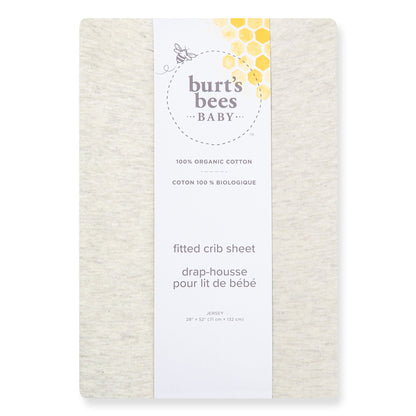 Solid Organic Cotton BEESNUG® Fitted Crib Sheet - Oatmeal
