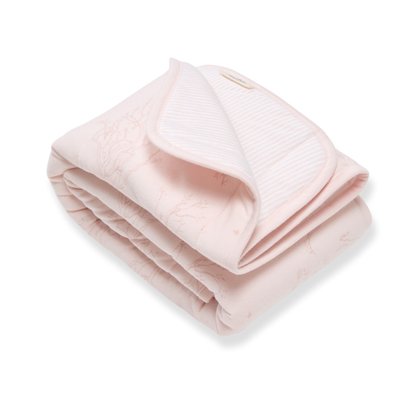 Swaying Branches Organic Cotton Reversible Baby Blanket - Ranunculus