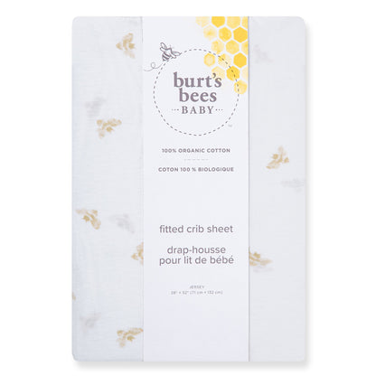 Golden Bee Organic Cotton BEESNUG® Fitted Crib Sheet - Hummus