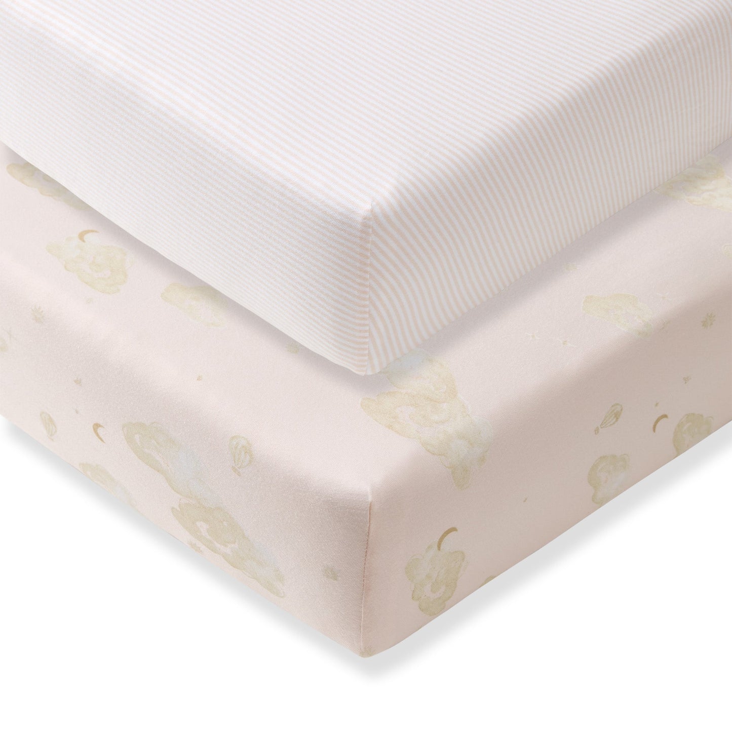 Good Night Sky Organic Cotton Crib Sheets Set of 2 - Ranunculus