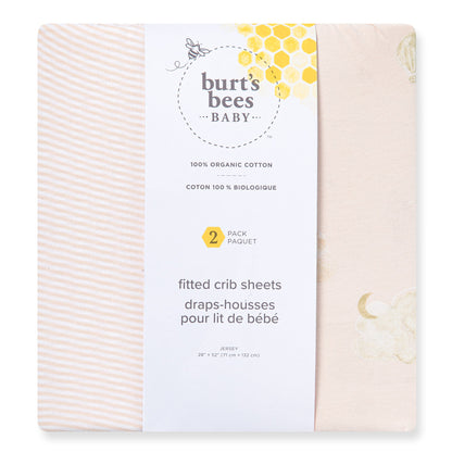 Good Night Sky Organic Cotton Crib Sheets Set of 2 - Ranunculus