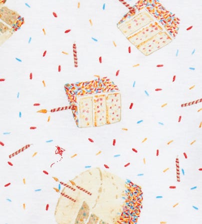 Birthday Cake Organic Two-Piece Long Sleeve Pajamas