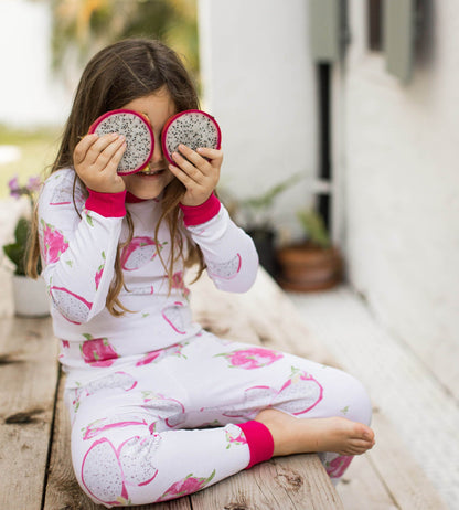 Dragon Fruit Organic Cotton 2-Piece Girl Pajamas