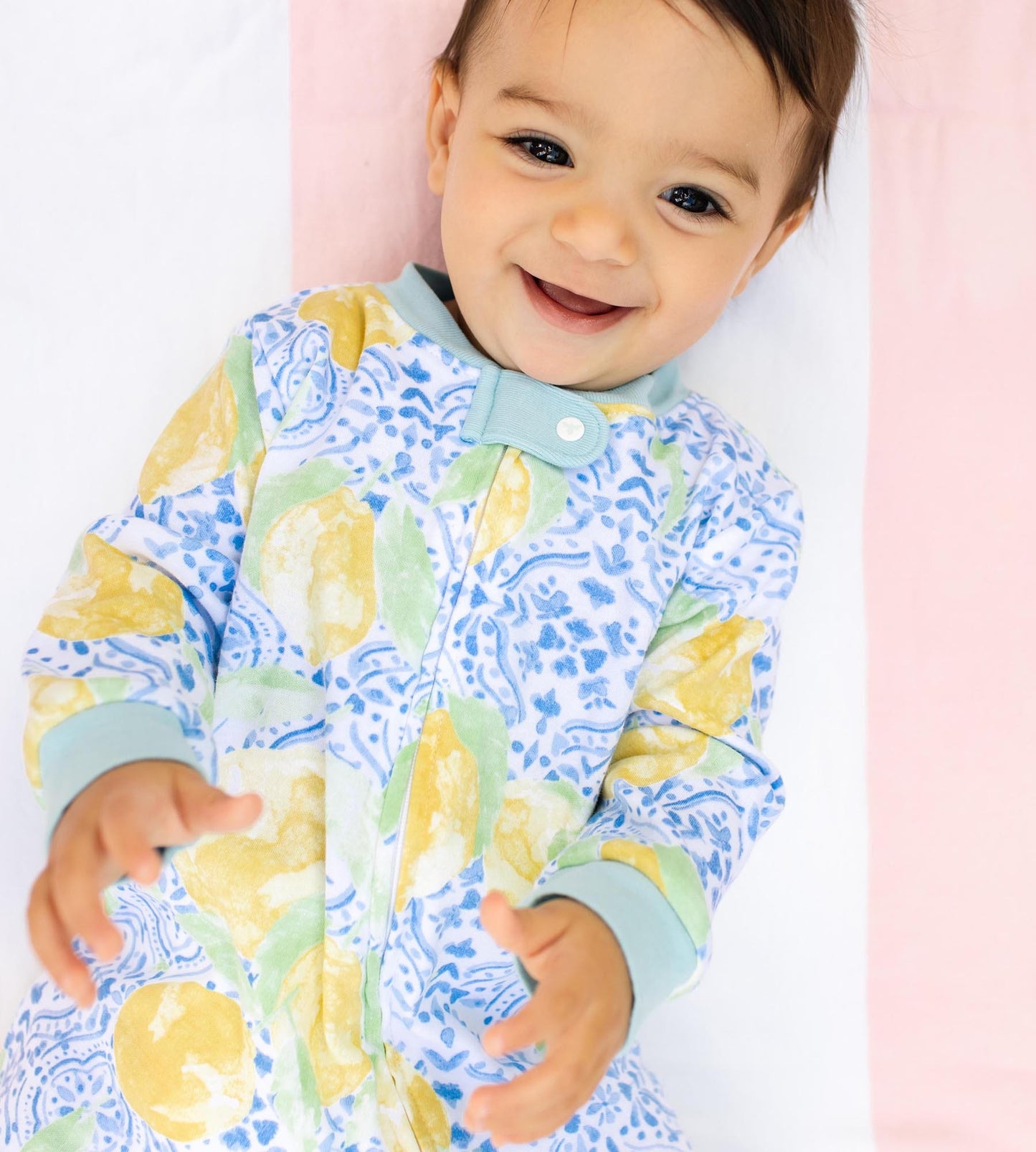 Lemon Tiles Organic Cotton Two-Piece Pajamas