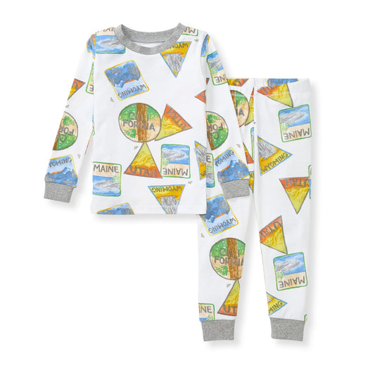 State Park Patches Organic Cotton Two-Piece Pajamas