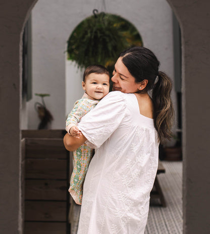 Floral Tile Organic Cotton 2-Piece Girl Pajamas