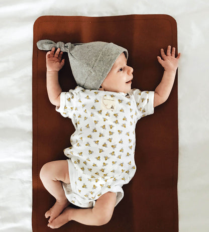 Bee Essentials Organic Short Sleeve Baby Bodysuits 5 Pack