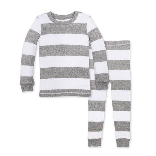 Rugby Stripe Organic Cotton Snug Fit Pajamas
