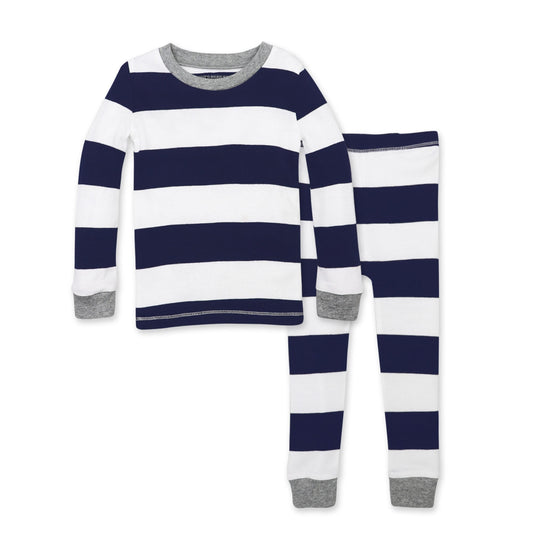 Rugby Stripe Organic Cotton Snug Fit Pajamas
