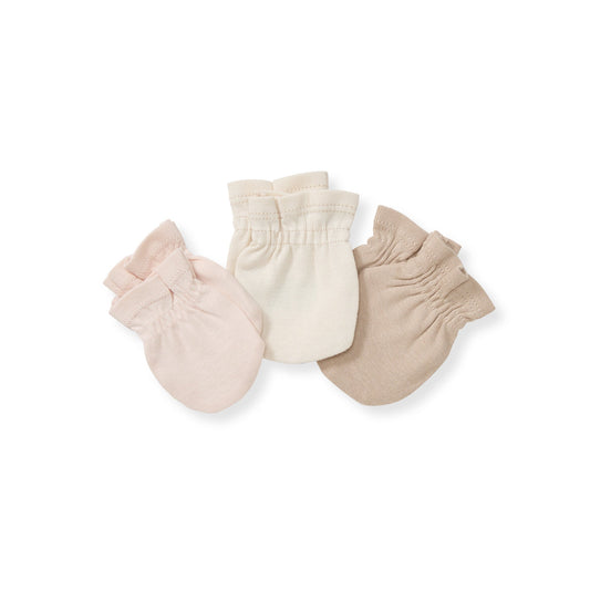 Organic Cotton Baby Mittens 3 Pack - Ranunculus