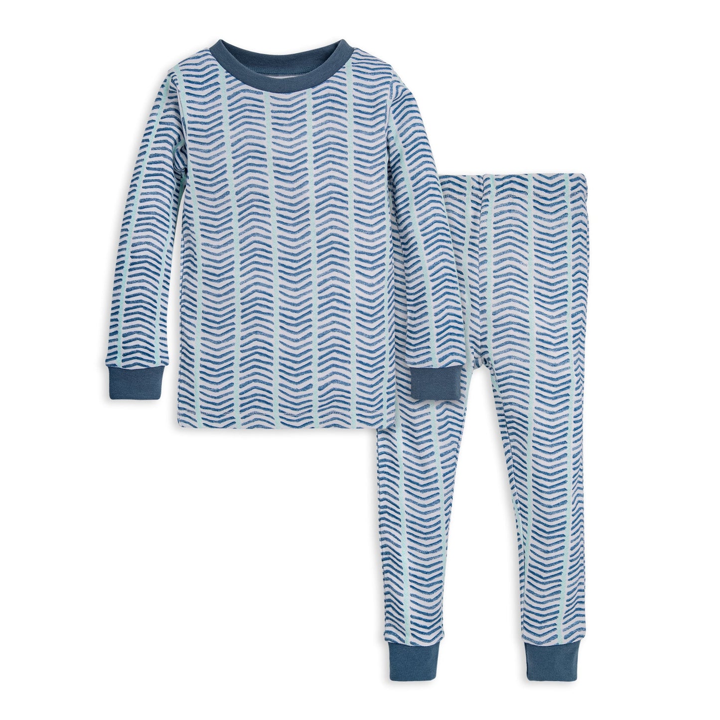 Watercolor Chevron Organic Cotton Snug Fit Pajamas